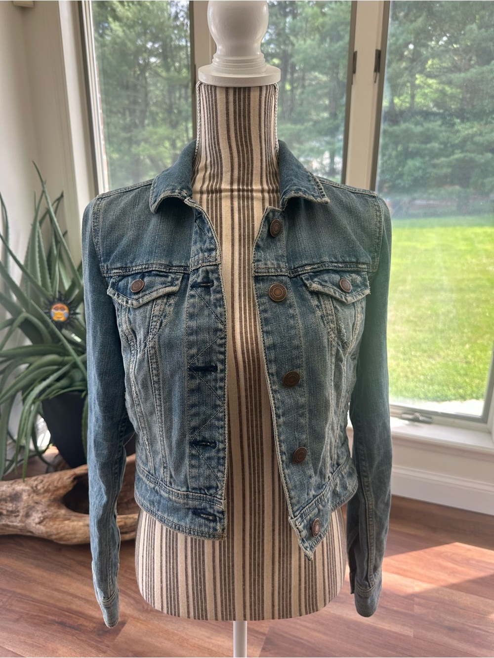 American Eagle Outfitters Light Blue Denim Jacket